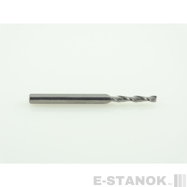 Двухзаходная фреза DJTOL N: хвост. 3.175 мм, диам. 2 мм, реж. длина 12 мм