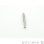 Двухзаходная фреза DJTOL N: хвост. 3.175 мм, диам. 2 мм, реж. длина 8 мм