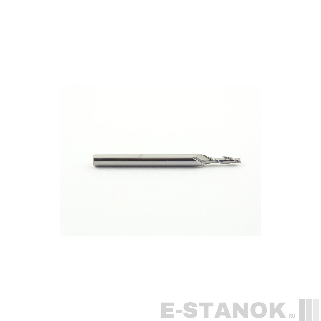 Двухзаходная фреза DJTOL N: хвост. 3.175 мм, диам. 2 мм, реж. длина 8 мм