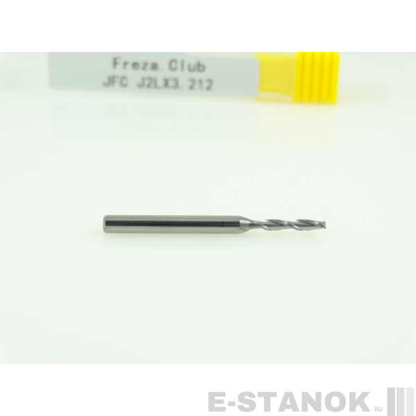 Двухзаходная фреза JFC: диам. 2 мм, хвост. 3.175 мм, реж. длина 12 мм