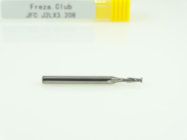 Двухзаходная фреза JFC: диам. 2 мм, хвост. 3.175 мм, реж. длина 8 мм Двухзаходная фреза JFC: диам. 2 мм, хвост. 3.175 мм, реж. длина 8 мм
