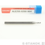 Двухзаходная фреза по алюминию CERAMEI: диам. 2 мм, хвост. 4 мм, реж. часть 6 мм