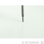 Двухзаходная фреза по алюминию CERAMEI: диам. 2.5 мм, хвост. 4 мм, реж. часть 7 мм