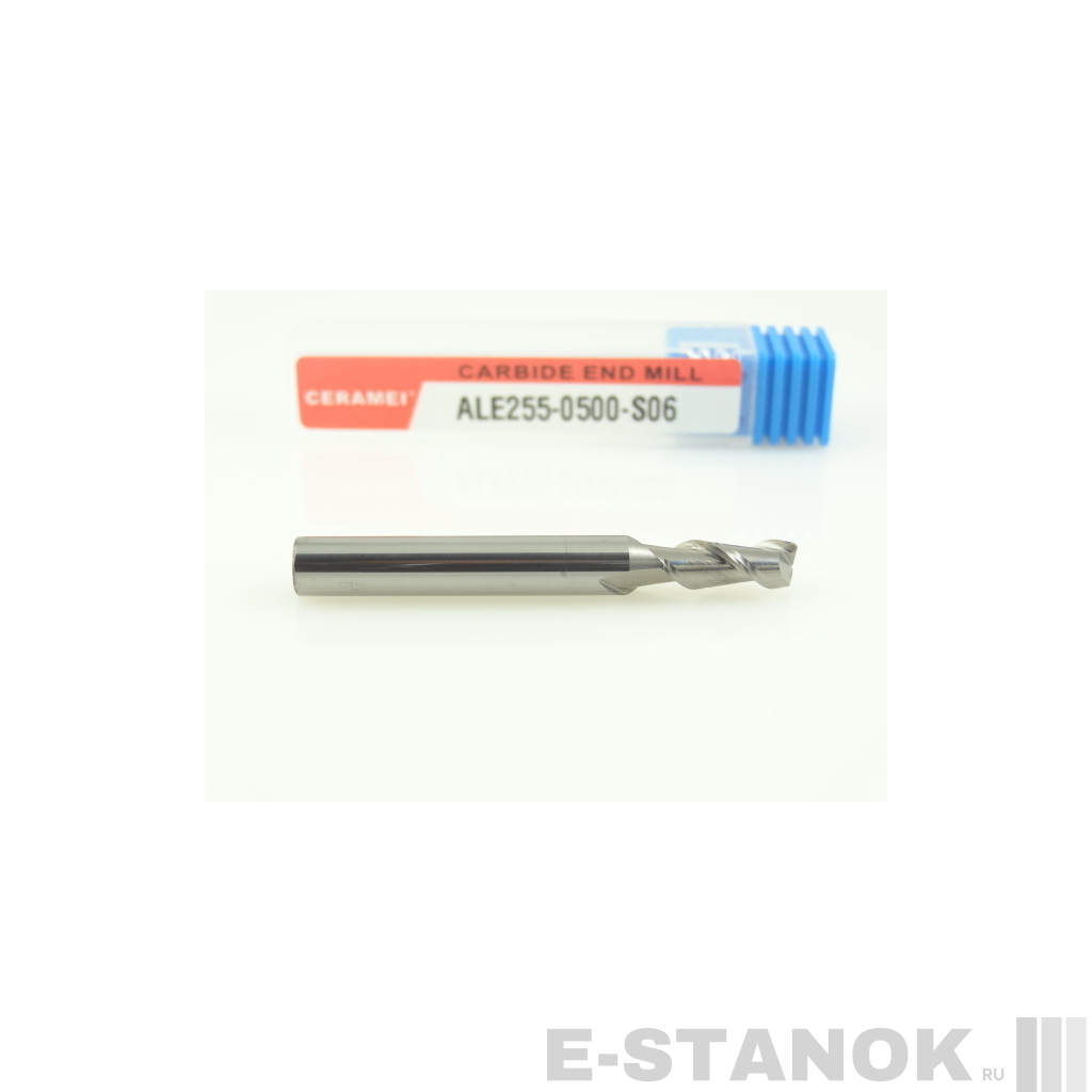 Двухзаходная фреза по алюминию CERAMEI: диам. 5 мм, хвост. 6 мм, реж. часть 13 мм