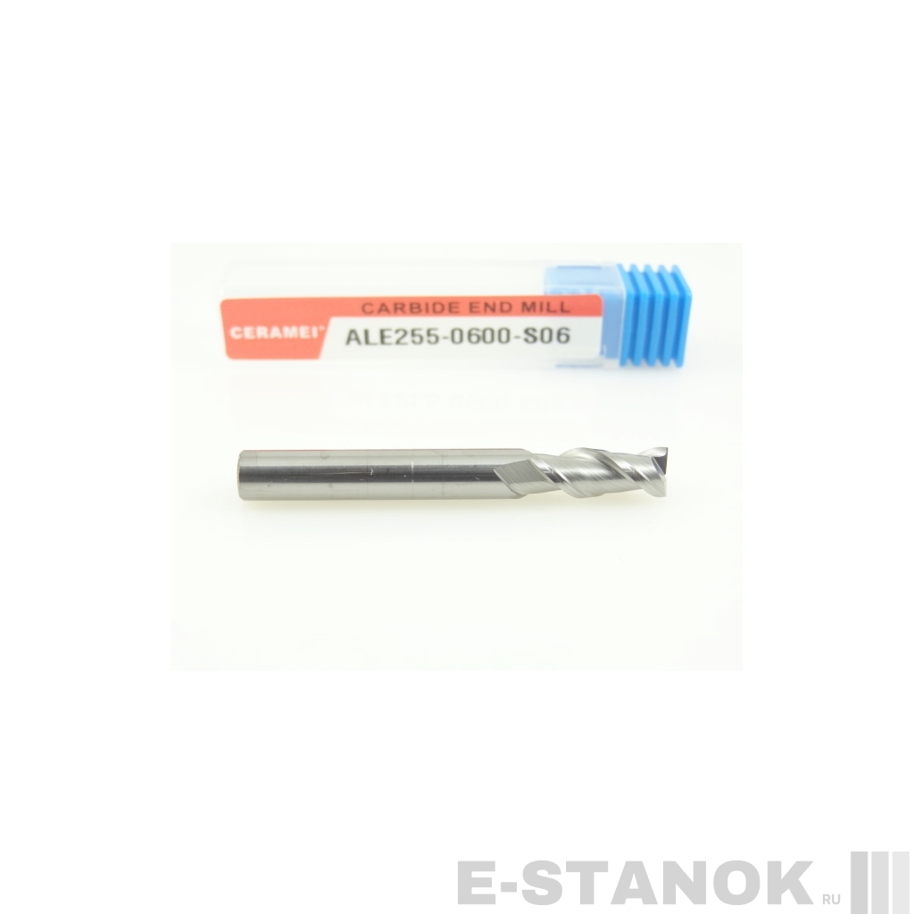 Двухзаходная фреза по алюминию CERAMEI: диам. 6 мм, реж. часть 15 мм