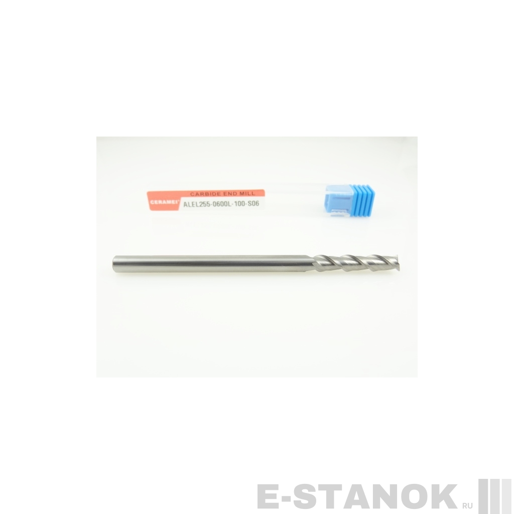Двухзаходная фреза по алюминию CERAMEI: диам. 6 мм, реж. часть 18 мм, общ. длина 100 мм