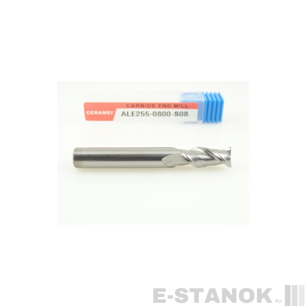 Двухзаходная фреза по алюминию CERAMEI: диам. 8 мм, реж. часть 20 мм