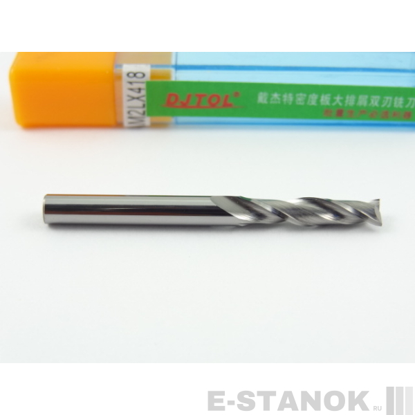 Двухзаходная фреза по МДФ DJTOL A: диам. 4 мм, реж. длина 18 мм