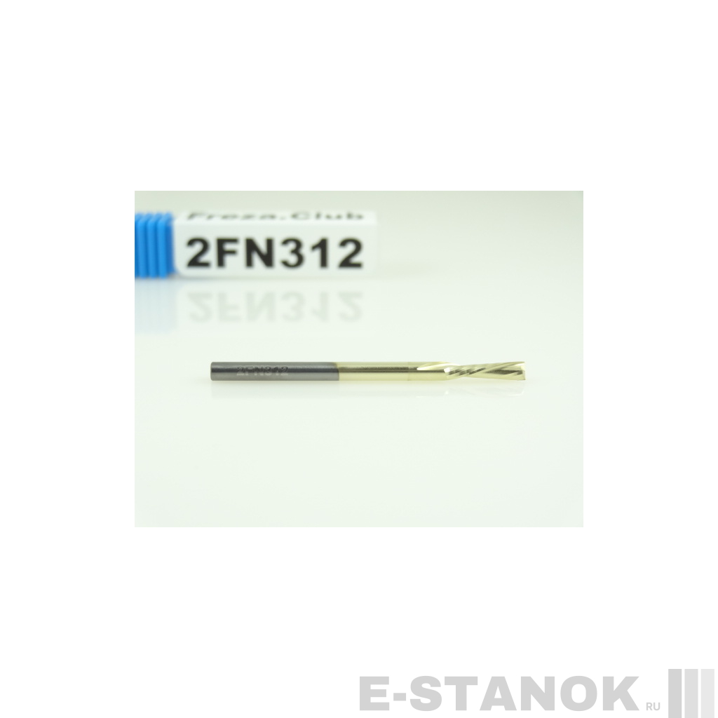 Двухзаходная фреза стружка вниз Альма+: диам. 3 мм, реж. длина 12 мм