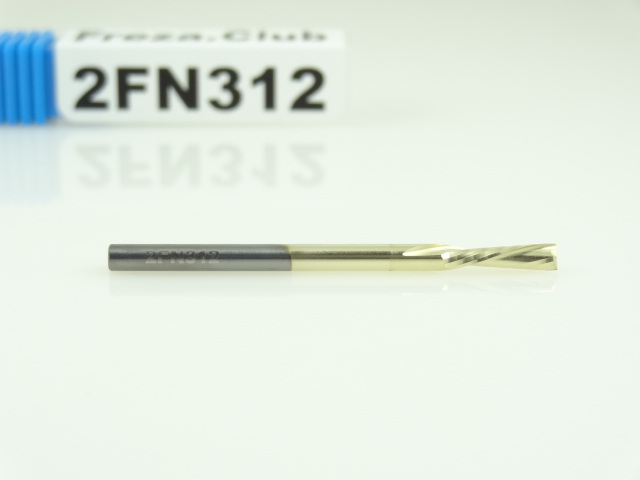 Двухзаходная фреза стружка вниз Альма+: диам. 3 мм, реж. длина 12 мм Двухзаходная фреза стружка вниз Альма+: диам. 3 мм, реж. длина 12 мм