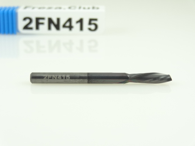 Двухзаходная фреза стружка вниз Альма+: диам. 4 мм, реж. длина 15 мм Двухзаходная фреза стружка вниз Альма+: диам. 4 мм, реж. длина 15 мм