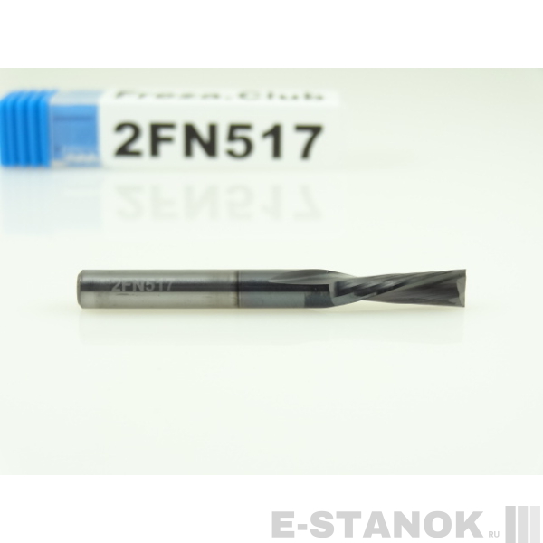 Двухзаходная фреза стружка вниз Альма+: диам. 5 мм, реж. длина 17 мм