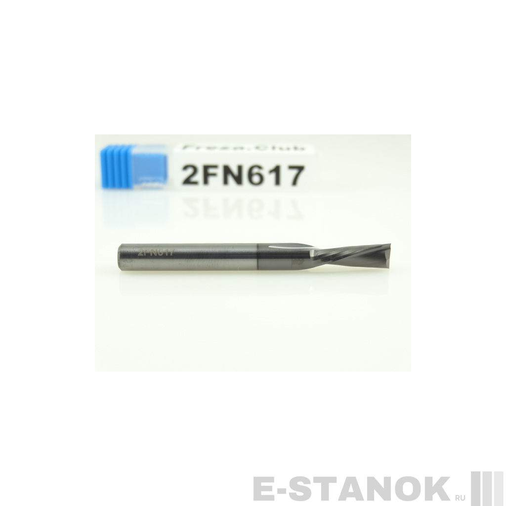 Двухзаходная фреза стружка вниз Альма+: диам. 6 мм, реж. длина 17 мм