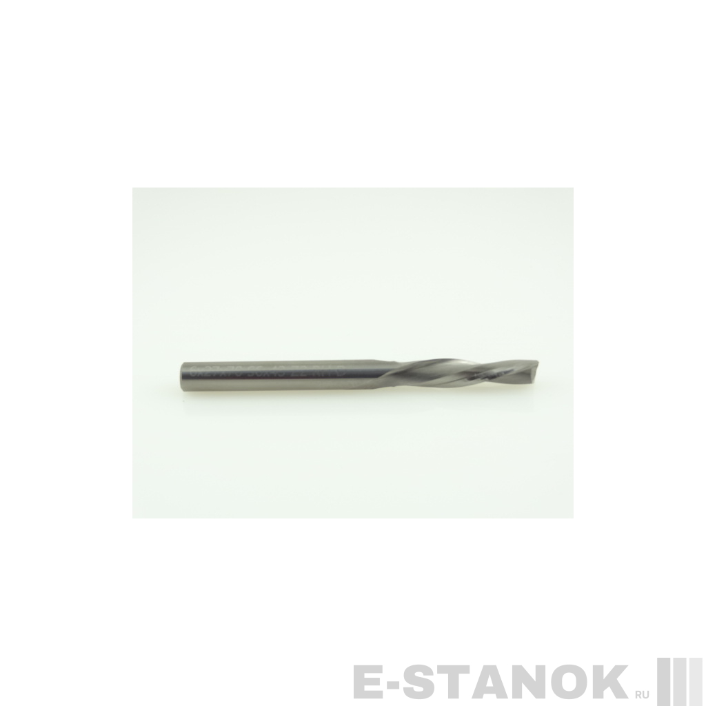 Двухзаходная фреза стружка вниз Альма: диам. 6 мм, реж. длина 27 мм