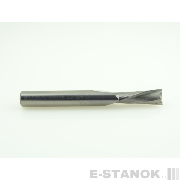 Двухзаходная фреза стружка вниз Альма: диам. 8 мм, реж. длина 22 мм