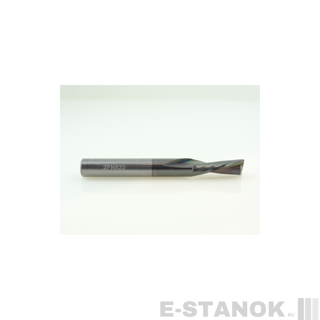 Двухзаходная фреза стружка вниз Альма+: диам. 8 мм, реж. длина 22 мм