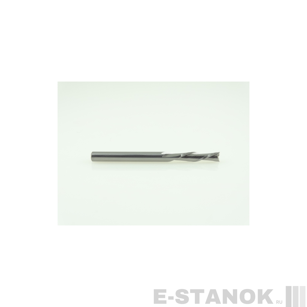 Двухзаходная фреза стружка вниз DJTOL N: диам. 3.175 мм, реж. длина 12 мм