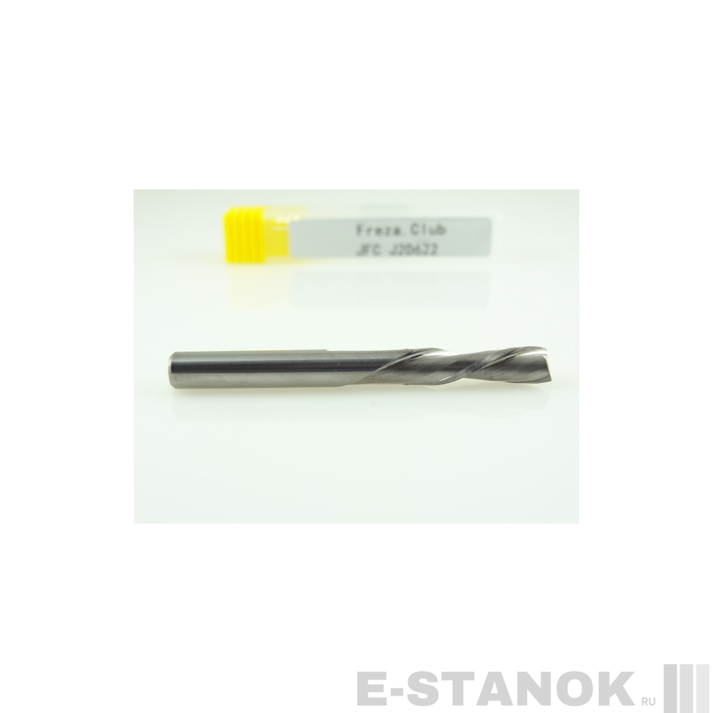 Двухзаходная фреза стружка вниз JFC: диам. 6 мм, реж. длина 22 мм