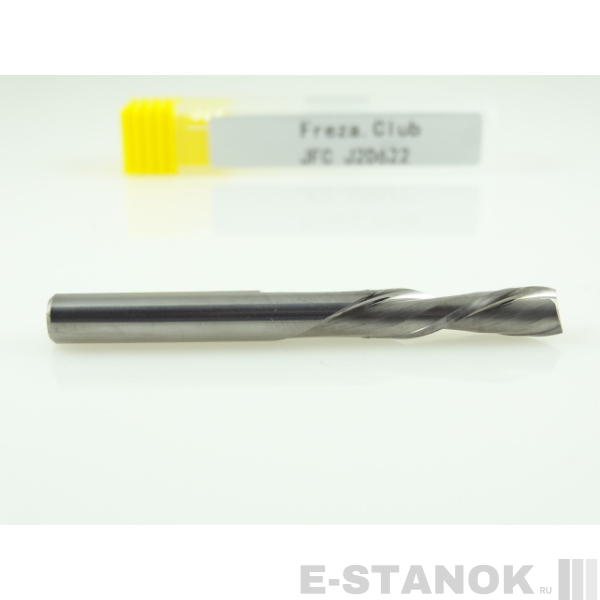 Двухзаходная фреза стружка вниз JFC: диам. 6 мм, реж. длина 22 мм