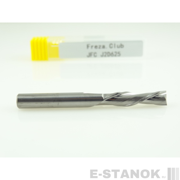 Двухзаходная фреза стружка вниз JFC: диам. 6 мм, реж. длина 25 мм