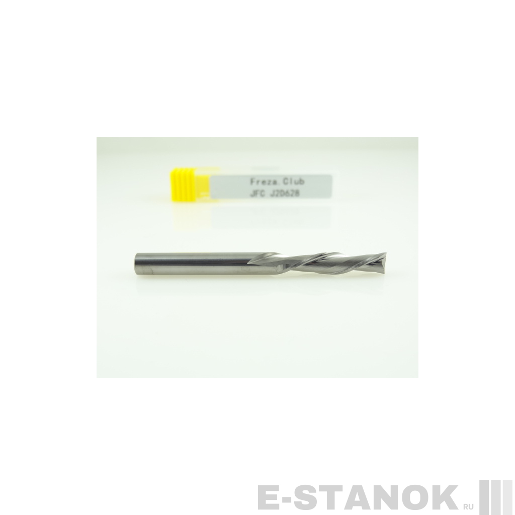 Двухзаходная фреза стружка вниз JFC: диам. 6 мм, реж. длина 28 мм