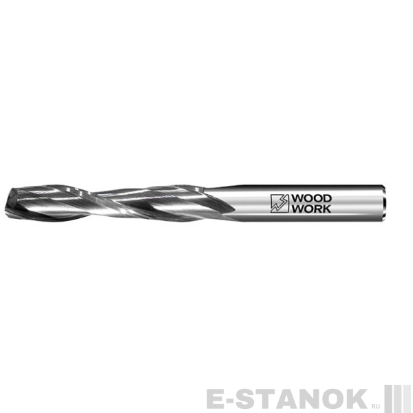 Двухзаходная фреза стружка вниз WoodWork: диам. 10 мм, реж. длина 42 мм
