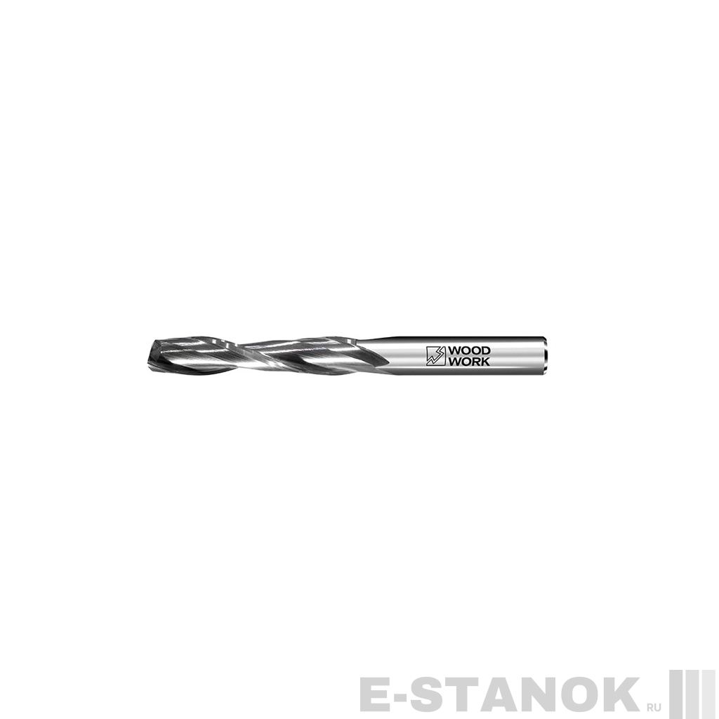Двухзаходная фреза стружка вниз WoodWork: диам. 8 мм, реж. длина 22 мм
