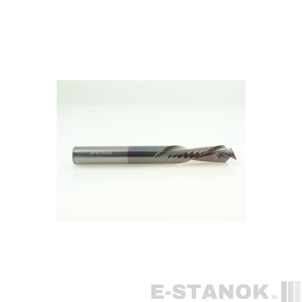 Двухзаходная компрессионная фреза Альма+: диам. 10 мм, реж. длина 32 мм