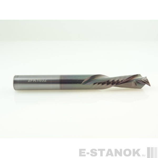 Двухзаходная компрессионная фреза Альма+: диам. 10 мм, реж. длина 32 мм