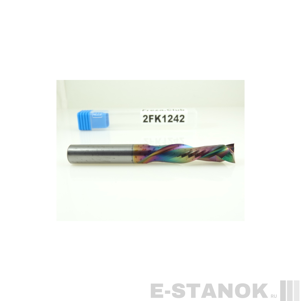 Двухзаходная компрессионная фреза Альма+: диам. 12 мм, реж. длина 42 мм