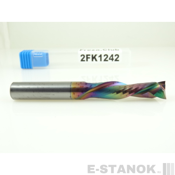 Двухзаходная компрессионная фреза Альма+: диам. 12 мм, реж. длина 42 мм