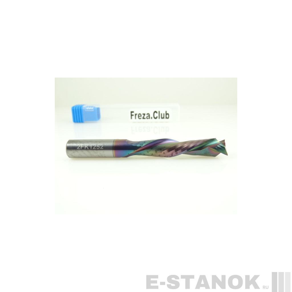 Двухзаходная компрессионная фреза Альма+: диам. 12 мм, реж. длина 52 мм