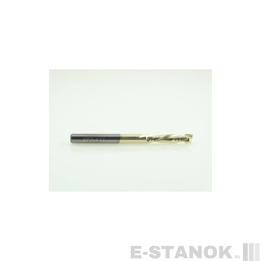 Двухзаходная компрессионная фреза Альма+: диам. 4 мм, реж. длина 17 мм