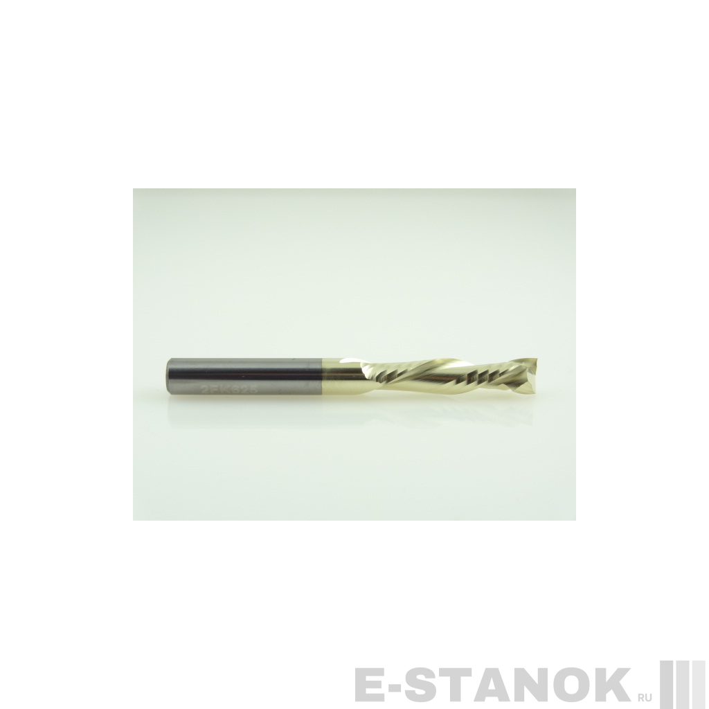 Двухзаходная компрессионная фреза Альма+: диам. 6 мм, реж. длина 25 мм