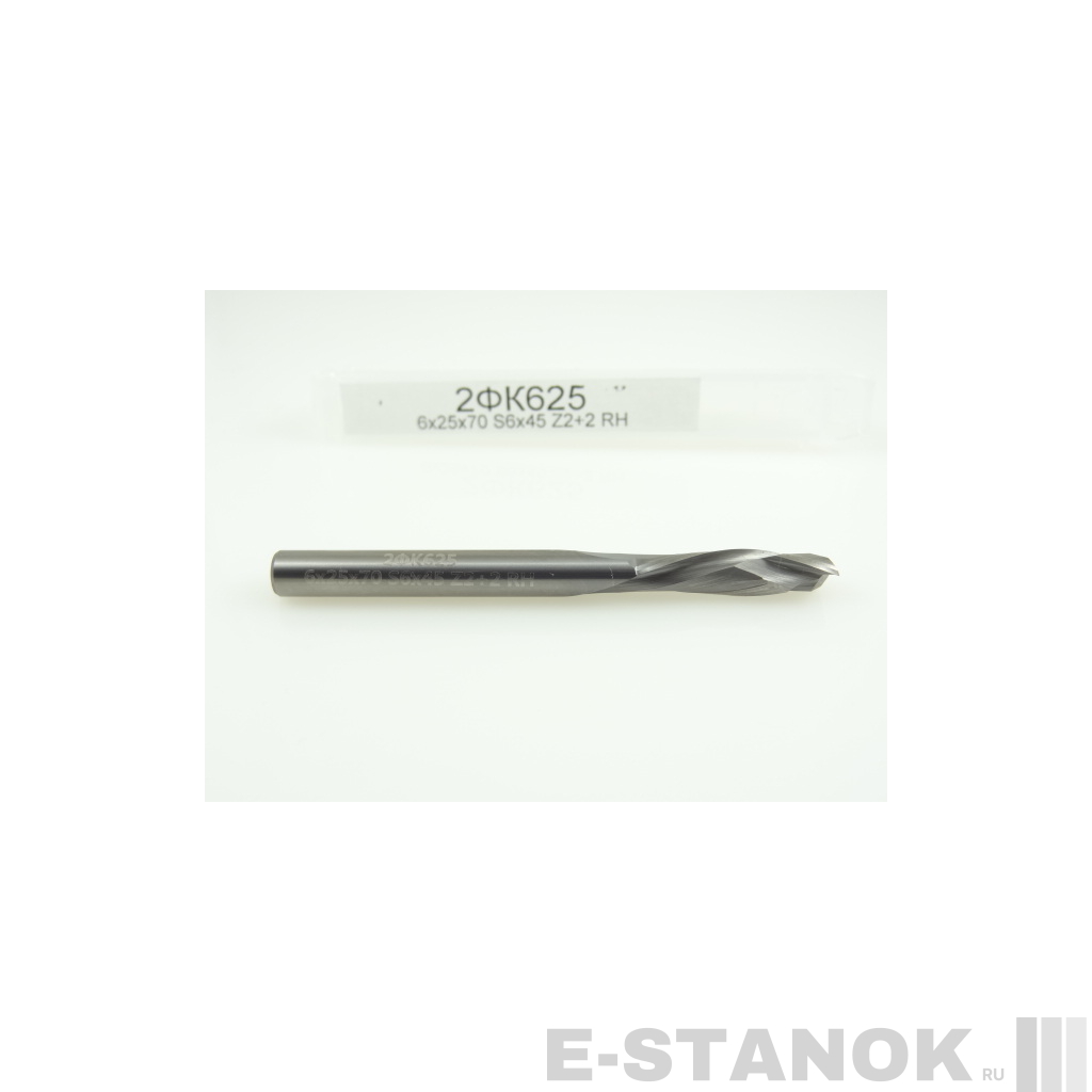 Двухзаходная компрессионная фреза Альма: диам. 6 мм, реж. длина 25 мм