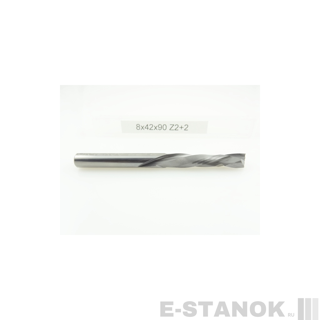 Двухзаходная компрессионная фреза Альма: диам. 8 мм, реж. длина 42 мм