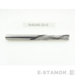 Двухзаходная компрессионная фреза Альма: диам. 8 мм, реж. длина 42 мм