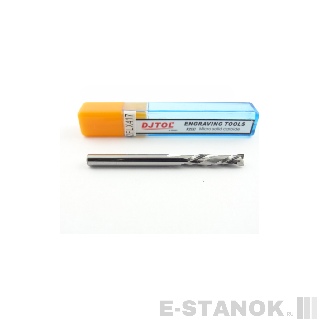 Двухзаходная компрессионная фреза DJTOL A: диам. 4 мм, реж. длина 17 мм