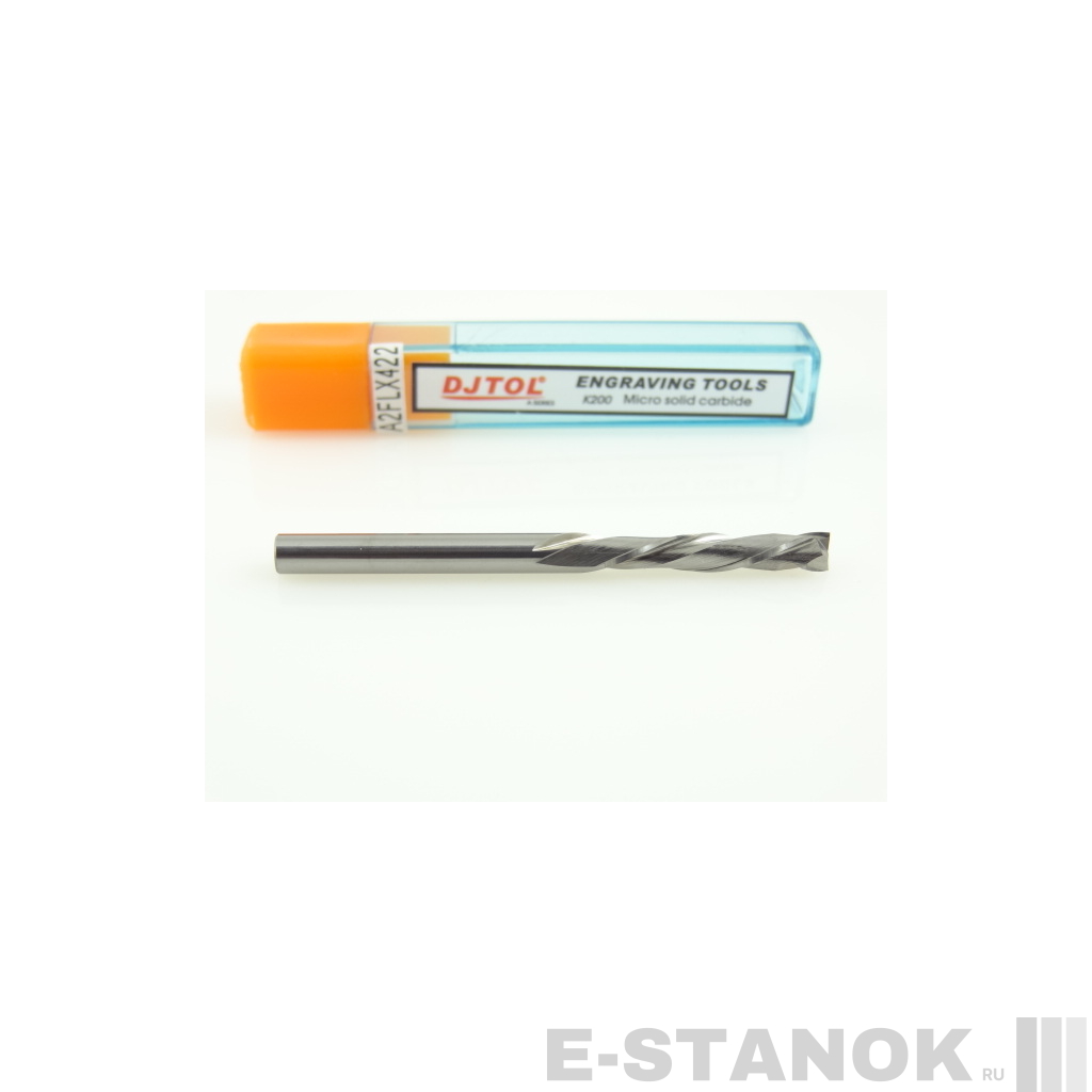 Двухзаходная компрессионная фреза DJTOL A: диам. 4 мм, реж. длина 22 мм