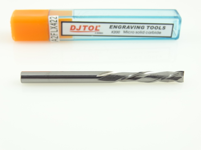 Двухзаходная компрессионная фреза DJTOL A: диам. 4 мм, реж. длина 22 мм