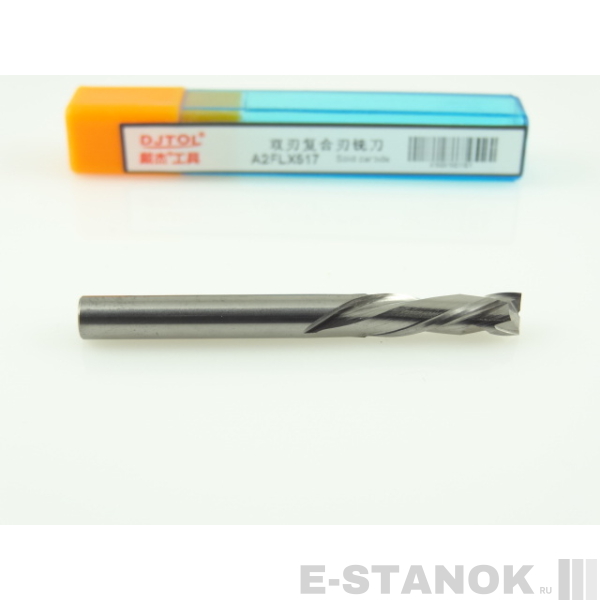 Двухзаходная компрессионная фреза DJTOL A: диам. 5 мм, реж. длина 17 мм