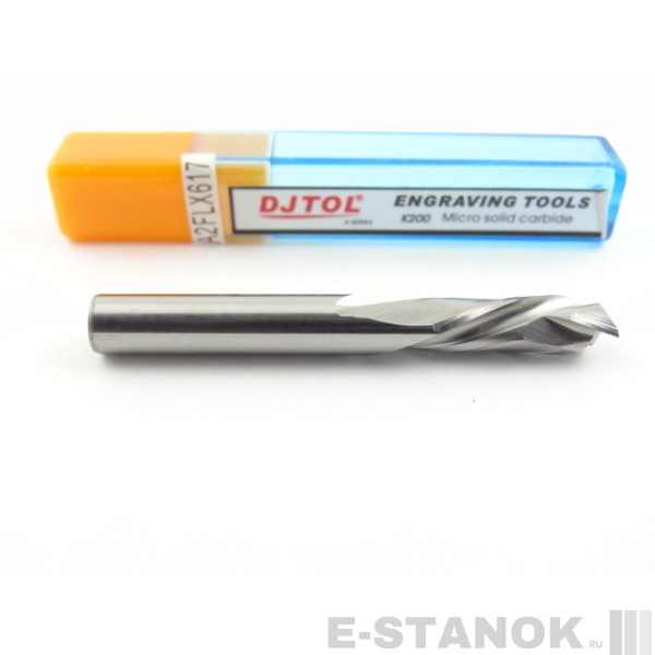 Двухзаходная компрессионная фреза DJTOL A: диам. 6 мм, реж. длина 17 мм