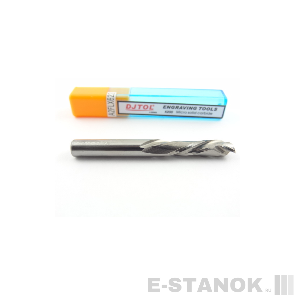 Двухзаходная компрессионная фреза DJTOL A: диам. 6 мм, реж. длина 22 мм
