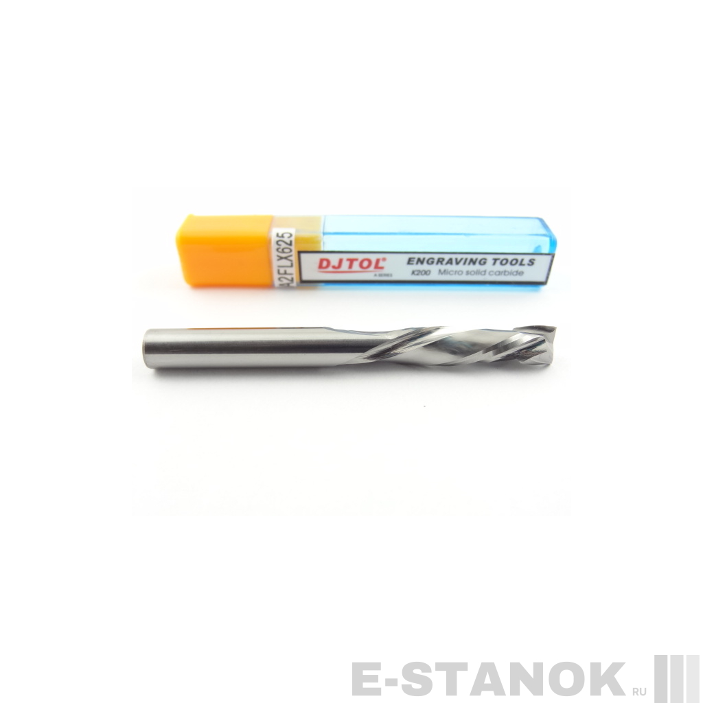 Двухзаходная компрессионная фреза DJTOL A: диам. 6 мм, реж. длина 25 мм