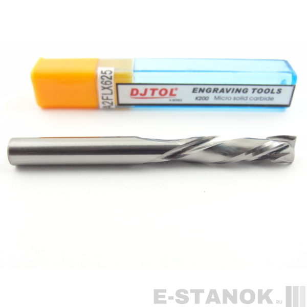 Двухзаходная компрессионная фреза DJTOL A: диам. 6 мм, реж. длина 25 мм