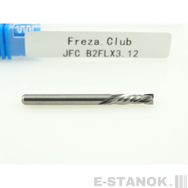 Двухзаходная компрессионная фреза JFC: диам. 3.175 мм, реж. длина 12 мм