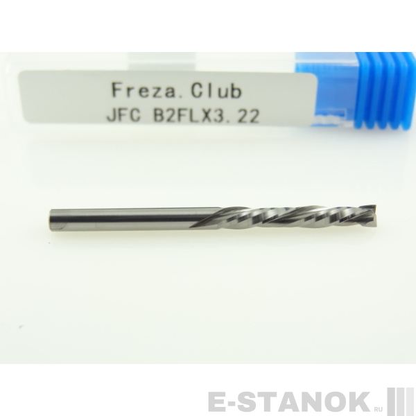 Двухзаходная компрессионная фреза JFC: диам. 3.175 мм, реж. длина 22 мм