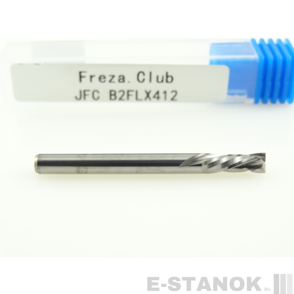 Двухзаходная компрессионная фреза JFC: диам. 4 мм, реж. длина 12 мм