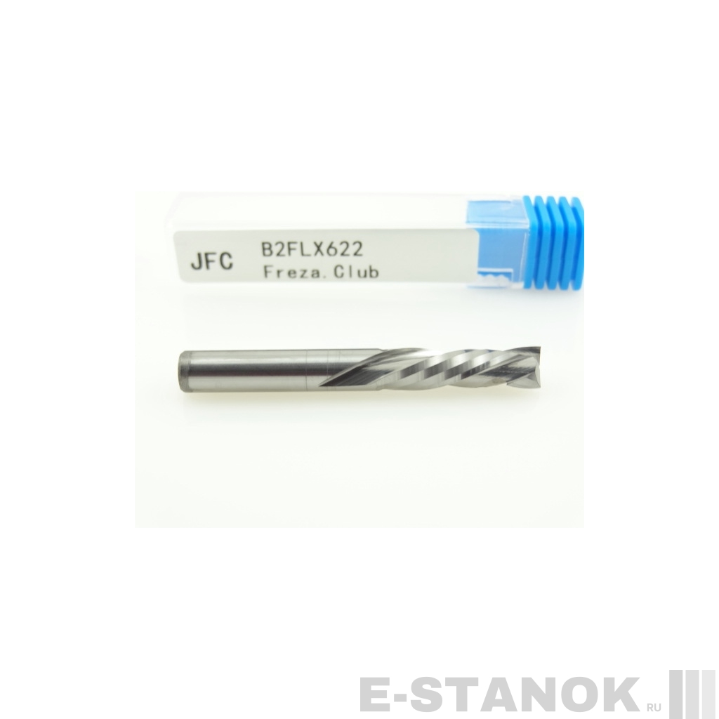 Двухзаходная компрессионная фреза JFC: диам. 6 мм, реж. длина 22 мм
