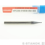 Двухзаходная универсальная фреза (HRC50) CERAMEI: диам. 1 мм, хвост. 4 мм, реж. часть 3 мм